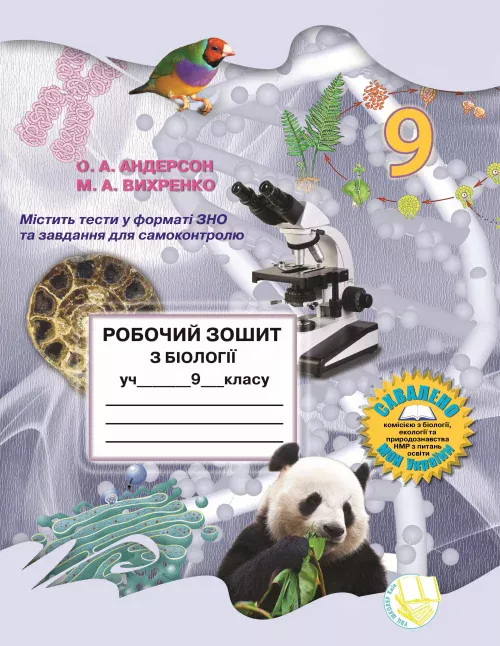 Робочий зошит з біології учня 9 класу