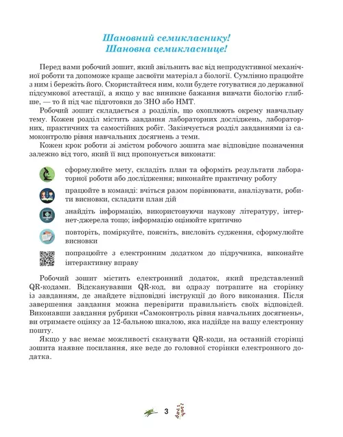 Робочий зошит з біології учня 7 класу (2024) - Зображення 2